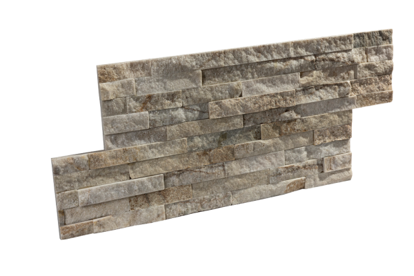 Кварцит, 3D панель из камня, 600х150 мм, Classic Beige Quartz, 8 шт/уп