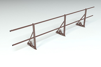 Ограждение кровельное для фальцевой кровли Roofsystems Econom Smart фальц, H=600 мм RAL 8017, L=3000 мм