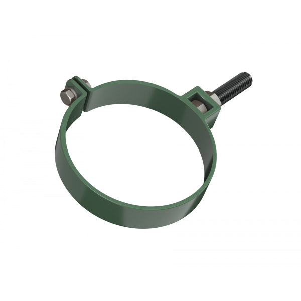 Хомут трубы, Технониколь пвх, стандарт Ø82 мм, цвет: зеленый