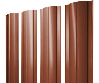 GL Штакетник Круглый с прямым резом 0.45 мм, Drap ST, RAL 8004