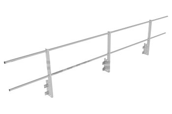 Ограждение кровельное на парапет Roofsystems Econom, H=600 мм RAL 7004, L=3000 мм