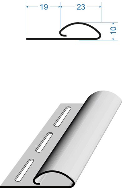 Финишная планка пвх, Docke, L=3000 мм серия Premium, цвет: каштан