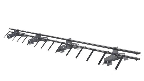 Снегозадержатель для профнастила Н-114 Borge L=3000 мм, 4 опоры, 2 трубы, овал 25х45 RAL 7024 matt