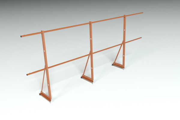 Ограждение кровельное, универсальное Roofsystems Econom, H=1200 мм RAL 8004, L=3000 мм