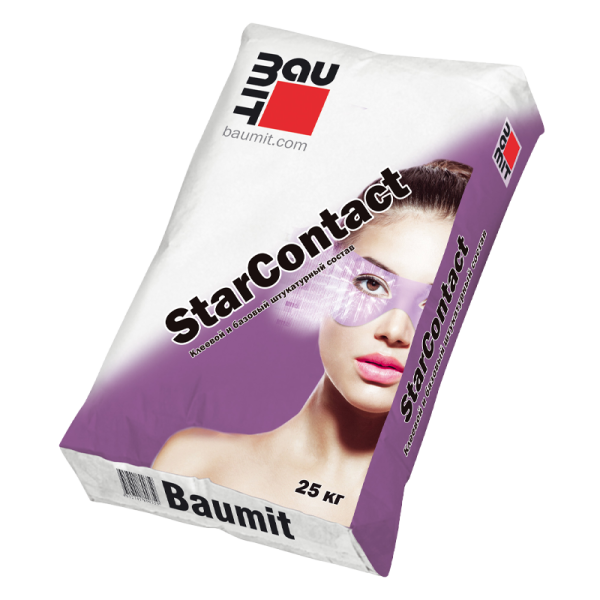 Штукатурно-клеевая смесь для теплоизоляции, Baumit StarContact, уп. 25 кг