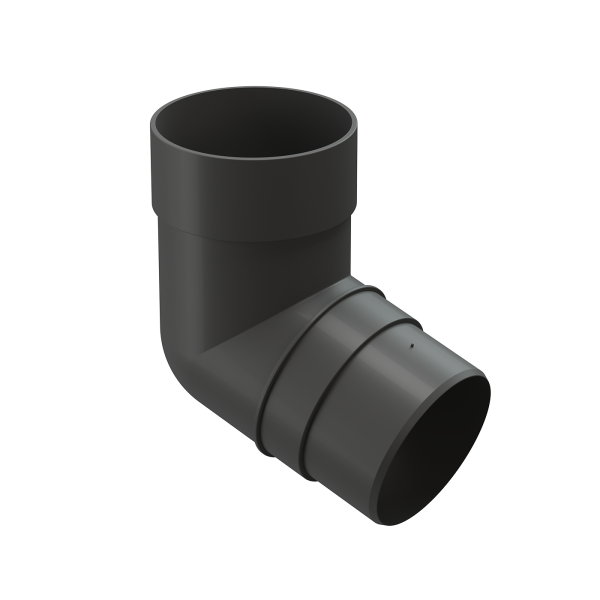 Колено трубы 72°, Docke Premium, Ø85 мм, цвет: графит