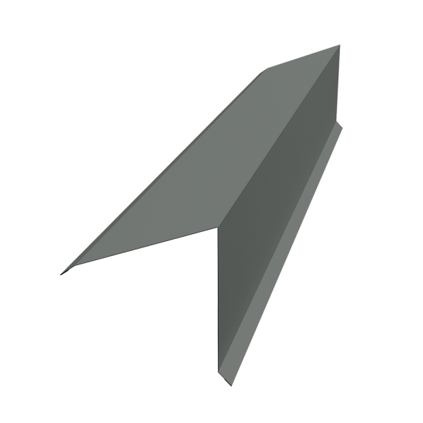 GL Планка конька односкатной кровли, 160х160 мм 0.45 мм, PE, RAL 7005, L=2000 мм