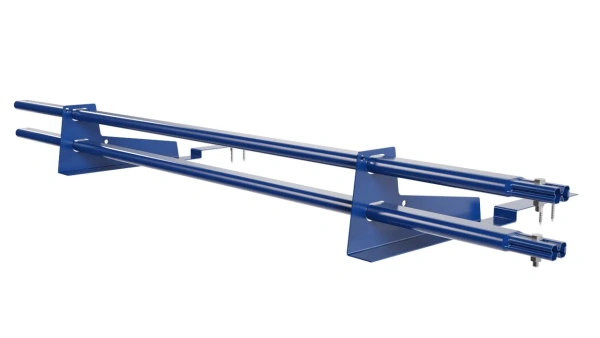 Снегозадержатель для композитной черепицы Borge L=1500 мм, 2 опоры, 2 трубы, овал 25х45 мм, RAL 5005