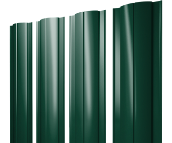 GL Штакетник Круглый с прямым резом 0.45 мм, PE-double, RAL 6005