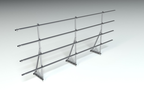Ограждение кровельное, универсальное Roofsystems Prestige Next, H=1200 мм zinc, L=3000 мм