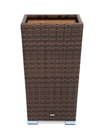 Кашпо для цветов Капучино, плетеное из искусственного ротанга цвет: коричневый