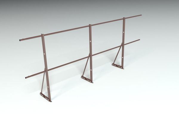 Ограждение кровельное для фальцевой кровли Roofsystems Econom фальц, H=1200 мм RAL 8017, L=3000 мм
