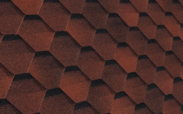 Битумная черепица Shinglas, Оптима цвет: Соната красный, 3 м² / уп.