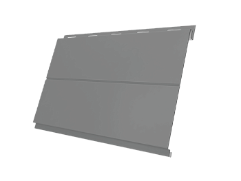 Металлический сайдинг Grand Line, Вертикаль Line 0.5 мм, Satin, RAL 9006