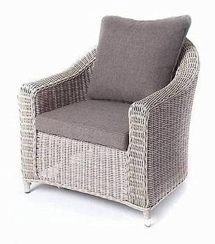 Кресло плетеное из искусственного ротанга, Кон Панна бежевый