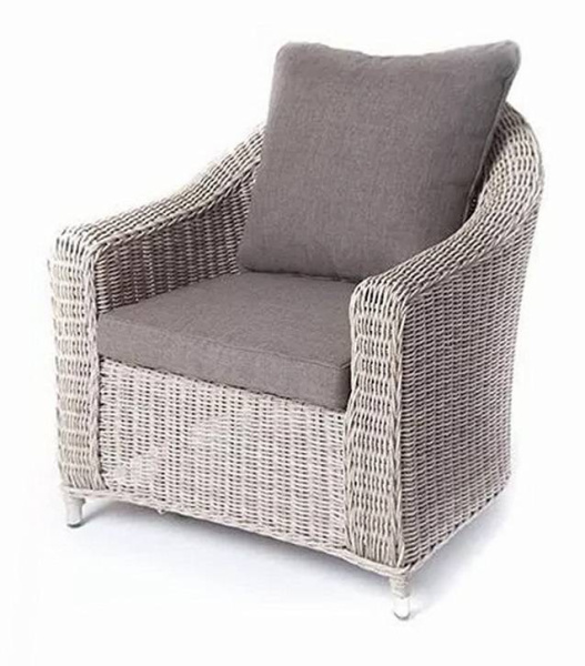 Кресло плетеное из искусственного ротанга, Кон Панна бежевый