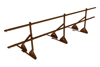 Ограждение кровельное для натуральной черепицы Roofsystems Prestige натур, H=600 мм RAL 8017, L=3000 мм