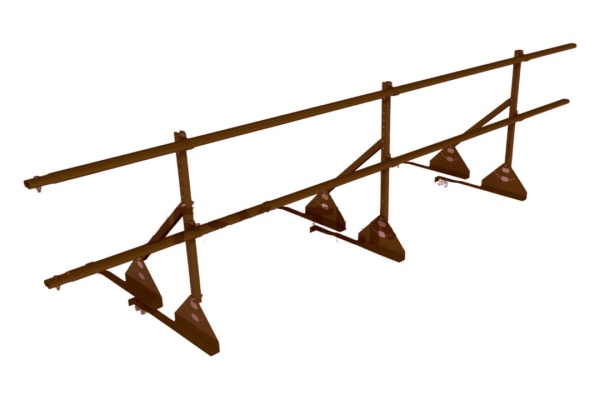 Ограждение кровельное для натуральной черепицы Roofsystems Prestige натур, H=600 мм RAL 8017, L=3000 мм