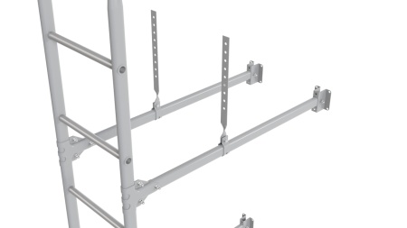 Фасадная лестница Borge, верхняя секция, L=2700 мм RAL 7004