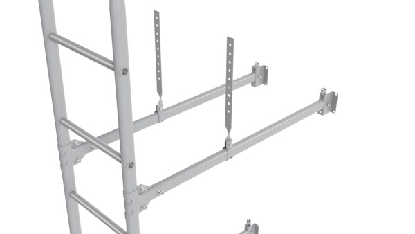 Фасадная лестница Borge, верхняя секция, L=2700 мм RAL 7004