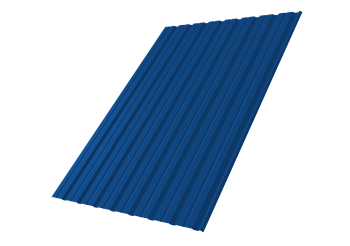 Профилированный лист GL C10 R, 0.5 мм, Satin, RAL 5005 Профилированный лист GL C10 R, 0.5 мм, Satin, RAL 5005