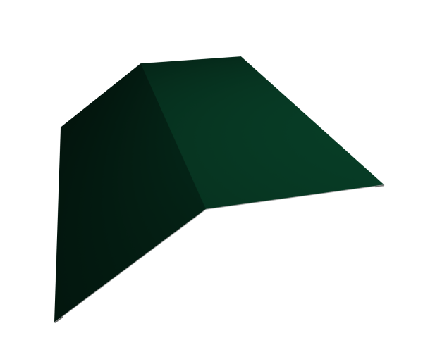 GL Планка конька плоского, 190х190 мм 0.5 мм, Satin Matt TX, RAL 6005, L=3000 мм