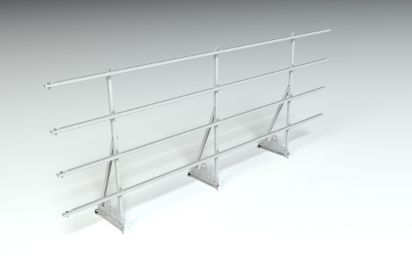 Ограждение кровельное, универсальное Roofsystems Prestige Next, H=1200 мм RAL 7004, L=3000 мм