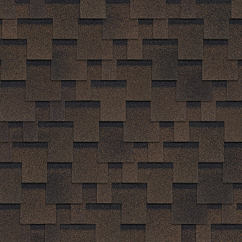 Битумная черепица Shinglas, Финская Аккорд цвет: коричневый, 3 м² / уп.