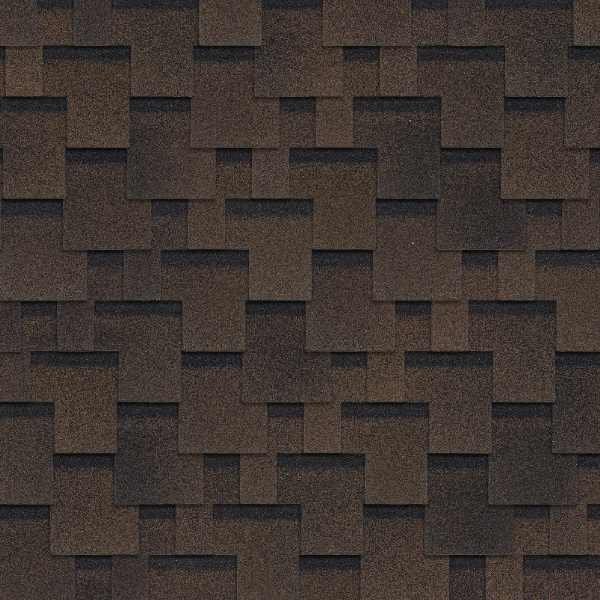 Битумная черепица Shinglas, Финская Аккорд цвет: коричневый, 3 м² / уп.