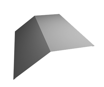 GL Планка конька плоского, 190х190 мм 0.7 мм, PE, RAL 9003, L=2000 мм