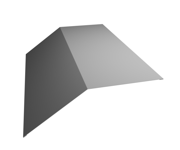 GL Планка конька плоского, 190х190 мм 0.5 мм, Satin, RAL 9003, L=2000 мм