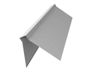 GL Планка конька плоского, 220х50х220 мм 0.45 мм, PE, RAL 9003, L=3000 мм