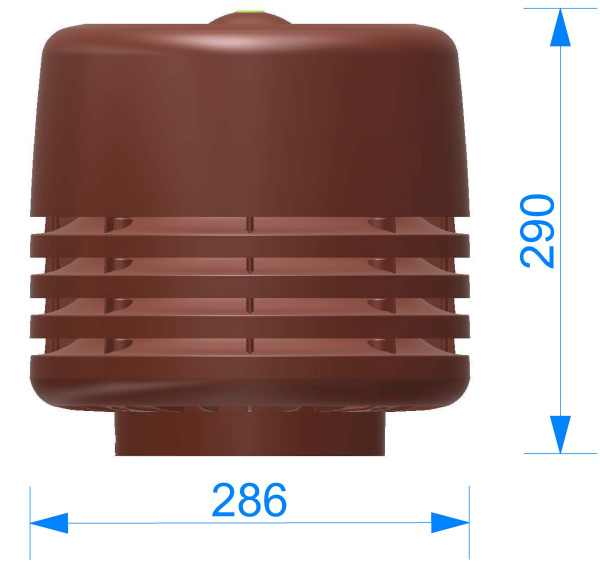 Колпак выхода вентиляции Docke, 125 мм светло-коричневый