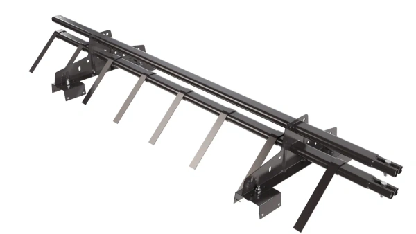 Снегозадержатель для профнастила Н-114 Borge L=1500 мм 2 опоры, 2 трубы, овал 25х45 RAL 8019 matt