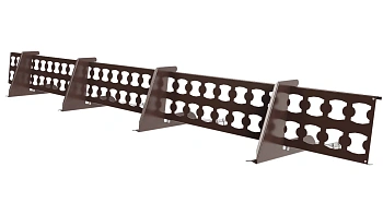 Снегозадержатель решетчатый для натуральной черепицы Borge L=2500 мм, 4 опоры, 1 полотно RAL 8017