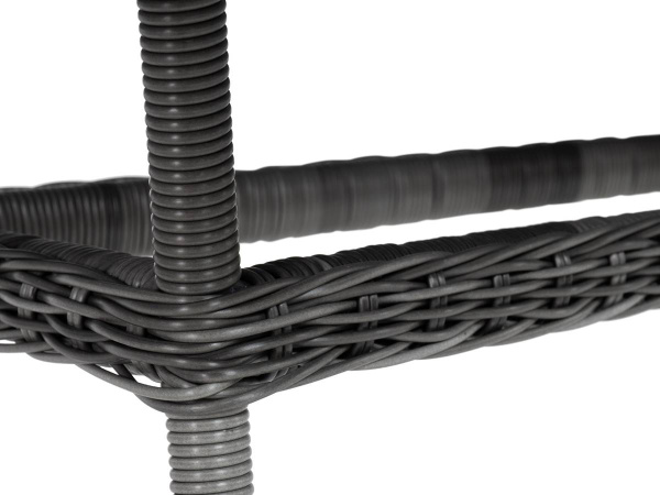 Стол плетеный из искусственного ротанга 200х90 см, Латте цвет: графит