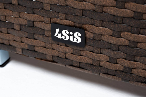 Кашпо для цветов Капучино, плетеное из искусственного ротанга цвет: коричневый