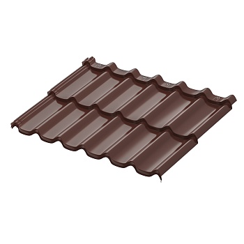 Модульная металлочерепица Aquasystem, Стокгольм 1185х775 мм 0.5 мм, PE, RAL 8017