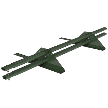 Снегозадержатель для композитной черепицы Roofsystems Prestige 2 опоры, 2 трубы, овал 45х25, L=1200 мм, RAL 6020