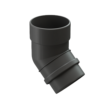 Колено трубы 45°, Docke Lux, Ø100 мм, цвет: графит