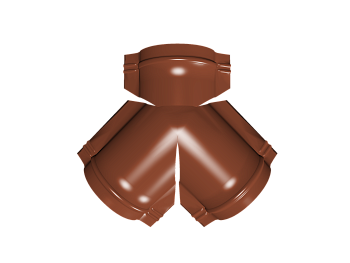 GL Y-тройник конька полукруглого 0.45 мм, Drap TX, RAL 8004