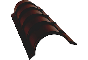 GL Планка конька полукруглого R110 мм 0.5 мм, PurLite Matt, RAL 8017, L=1970 мм