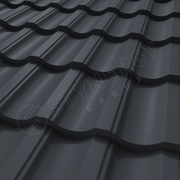Металлочерепица Stynergy, Garda 0.5 мм, Rooftop Бархат, RAL 7024