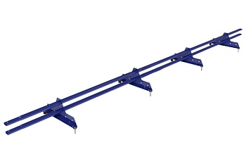 Снегозадержатель универсальный Roofsystems Promo Next 4 опоры, 2 трубы, овал 40x20, L=3000 мм, RAL 5005