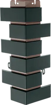 Угол фасадный Альта Профиль, Кирпич клинкерный, 450 х 160 мм цвет: графит