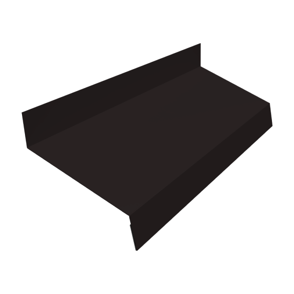 Отлив простой GL, 50 мм 0.45 мм, Drap ST, RAL 9005, L=3000 мм