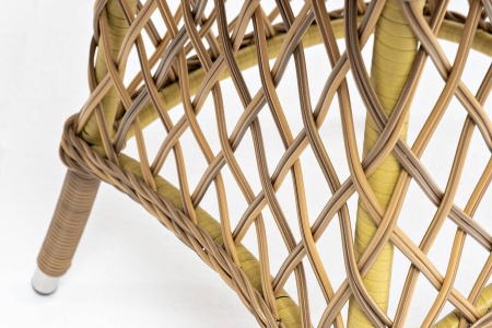 Стол плетеный круглый Эспрессо, Ø 80 см, высота 75 см цвет: соломенный