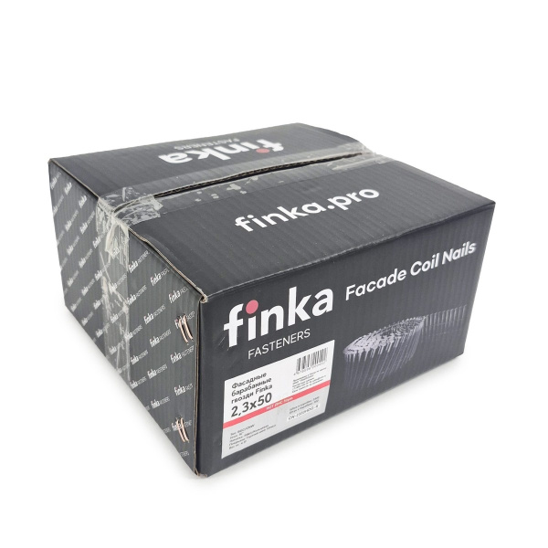 Фасадные барабанные гвозди Finka 2.3х60 мм Ring A2, уп. 2400 шт