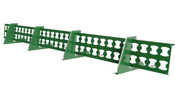 Снегозадержатель решетчатый для натуральной черепицы Borge L=2500 мм, 4 опоры, 1 полотно RAL 6002