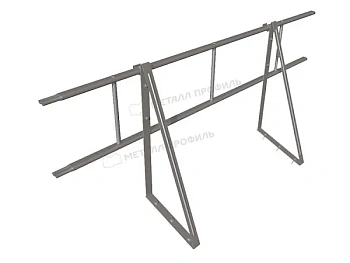 Ограждение кровельное Металл Профиль, H=600 мм, L=1860 мм RAL 7004